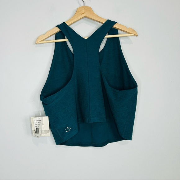 Beyond Yoga Spacedye Focus Cropped Tank Teal Sleeveless Crop deep sea Heather 3X - Picture 4 of 5